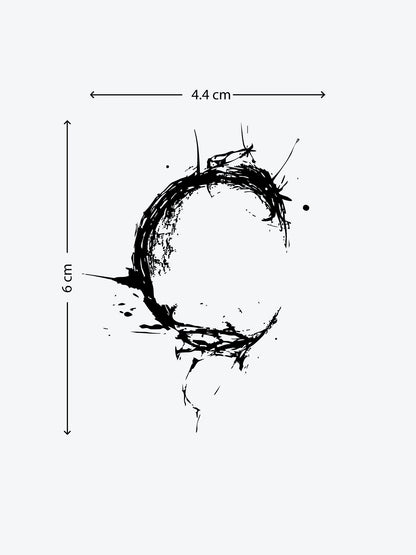 Moon Sketchwork temporary tattoo