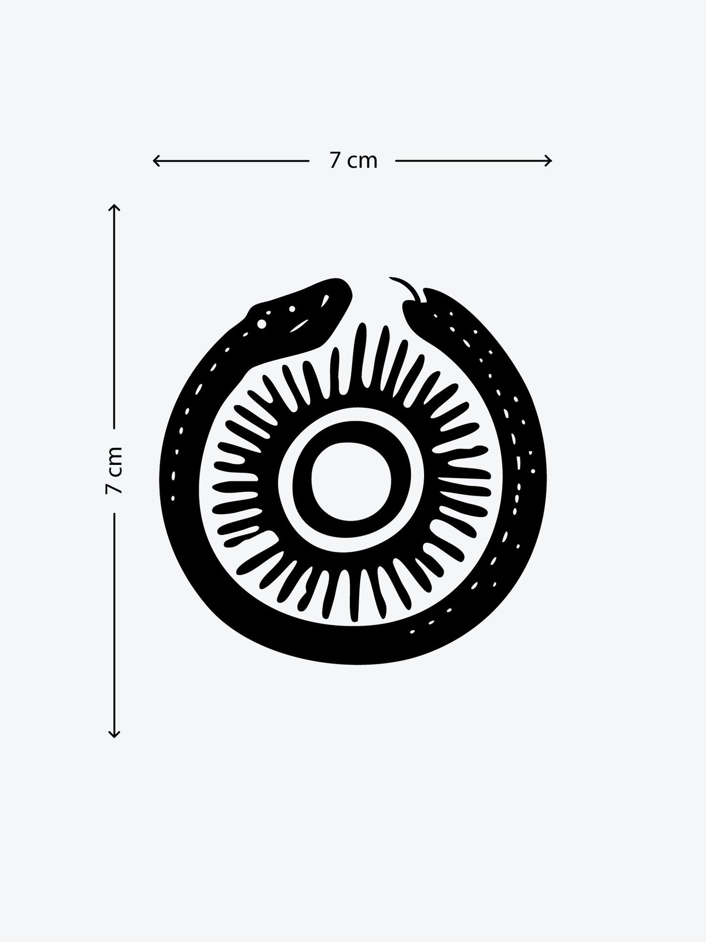 Ouroboros Snake temporary tattoo