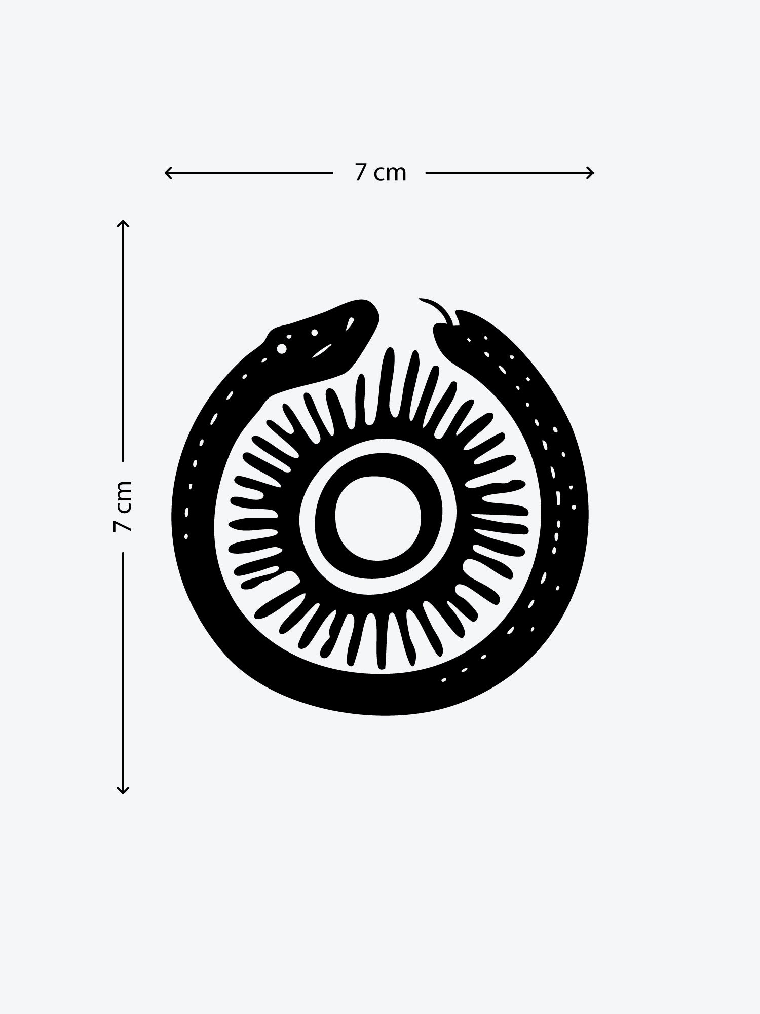 Ouroboros Snake temporary tattoo