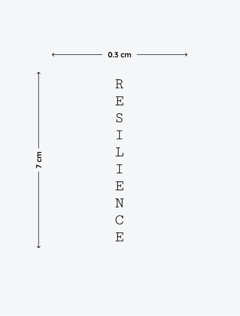 Resilience temporary tattoo