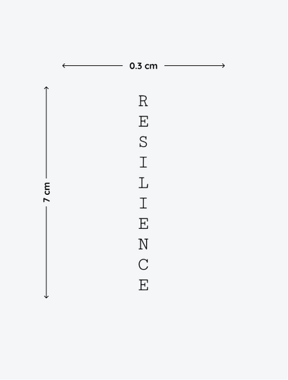 Resilience temporary tattoo