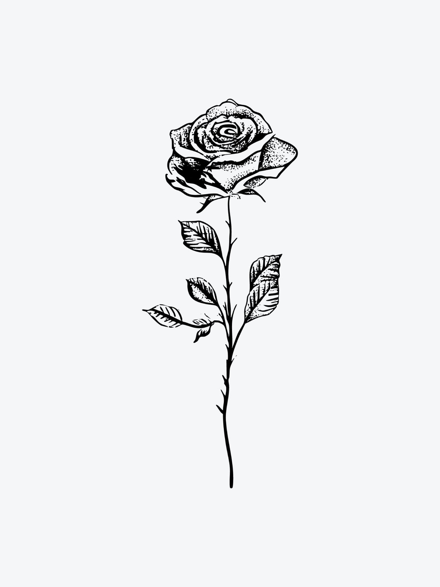 Rose Dotwork temporary tattoo
