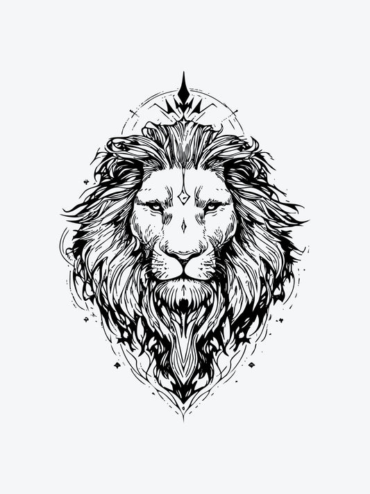 Spiritual Lion temporary tattoo