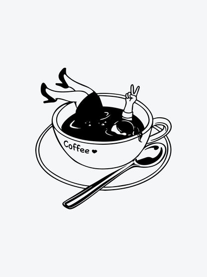 Coffee Nap temporary tattoo