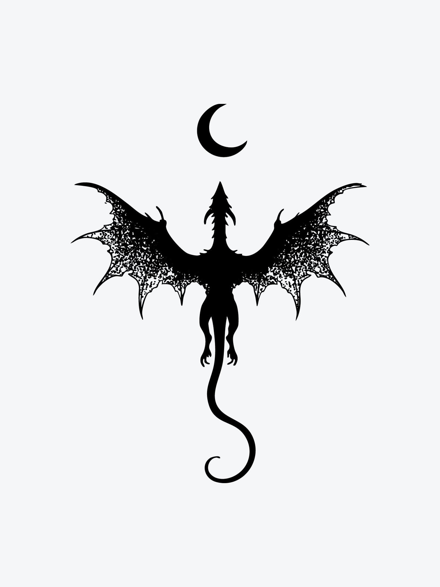 Dragon With Moon temporary tattoo