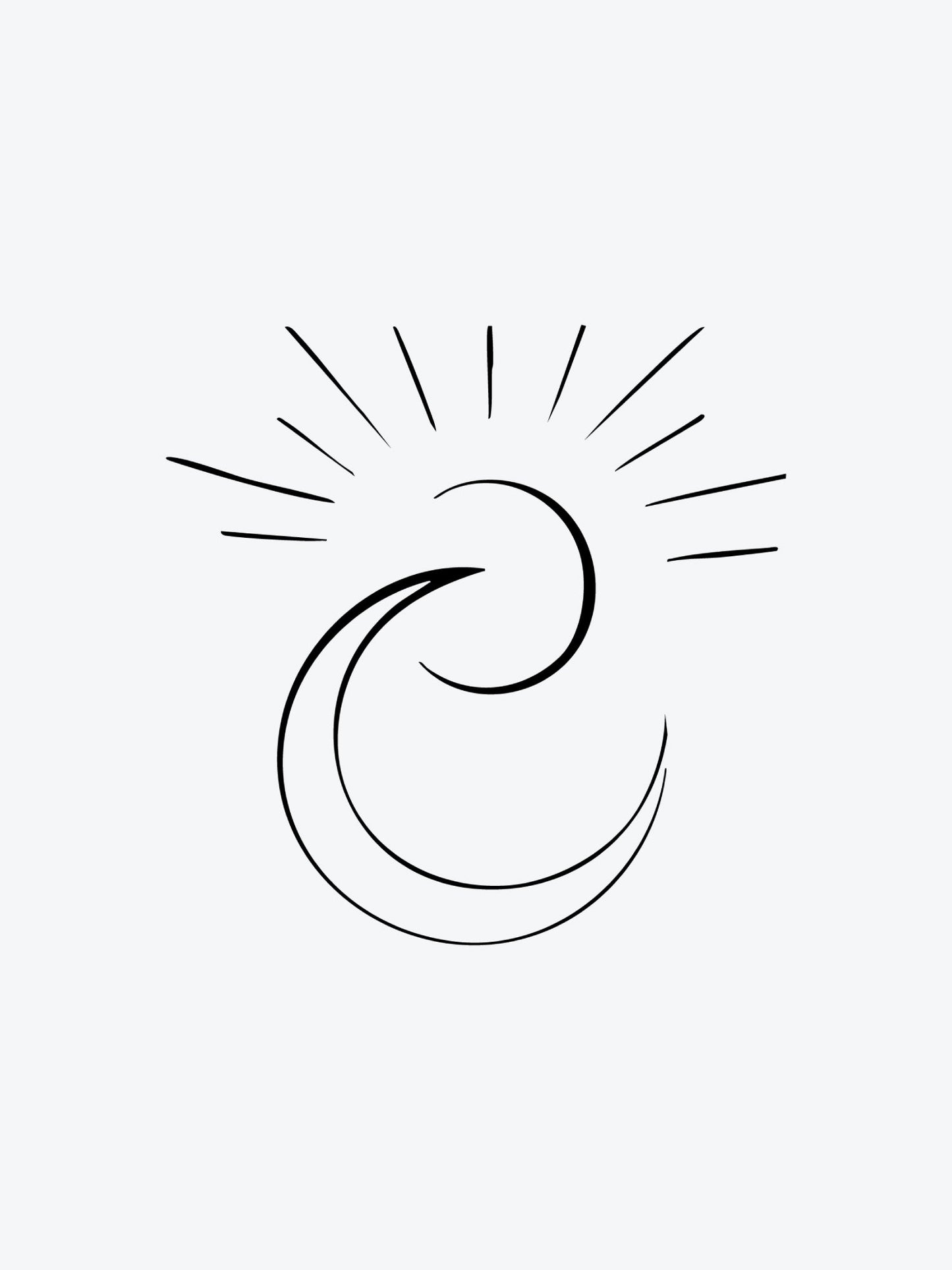 Sun Rise And Moon temporary tattoo