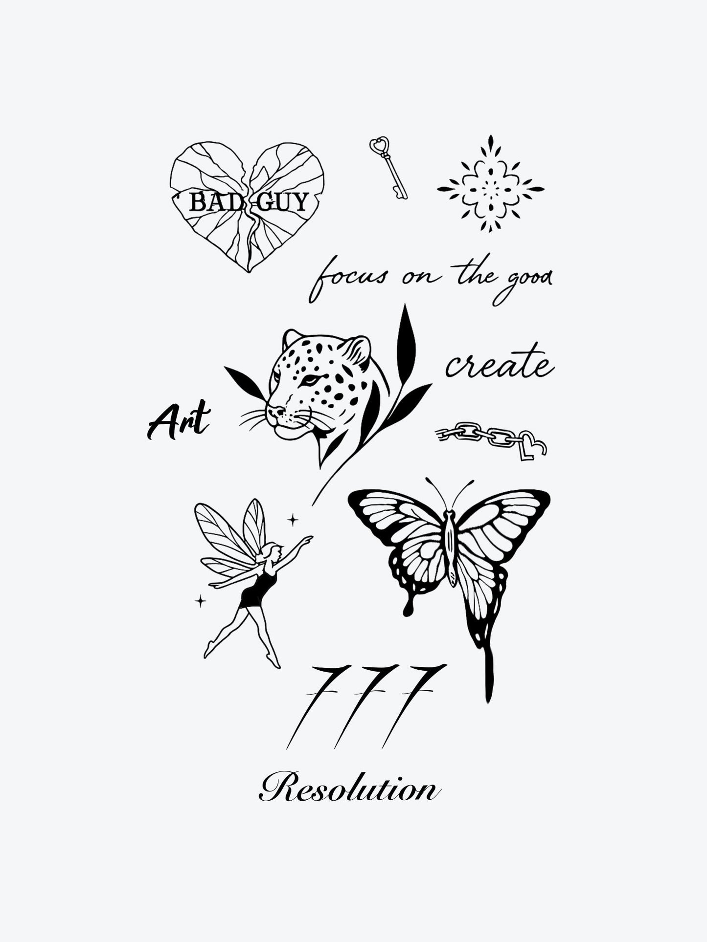 GetOverHim Bundle (12 Tattoos) temporary tattoo