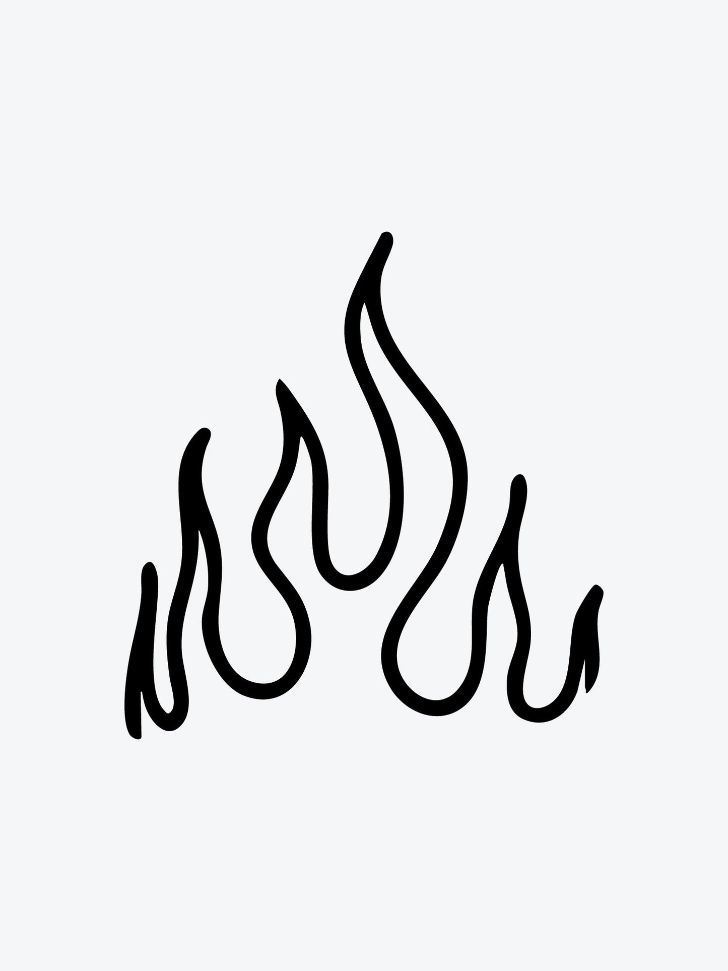 Small Flame temporary tattoo