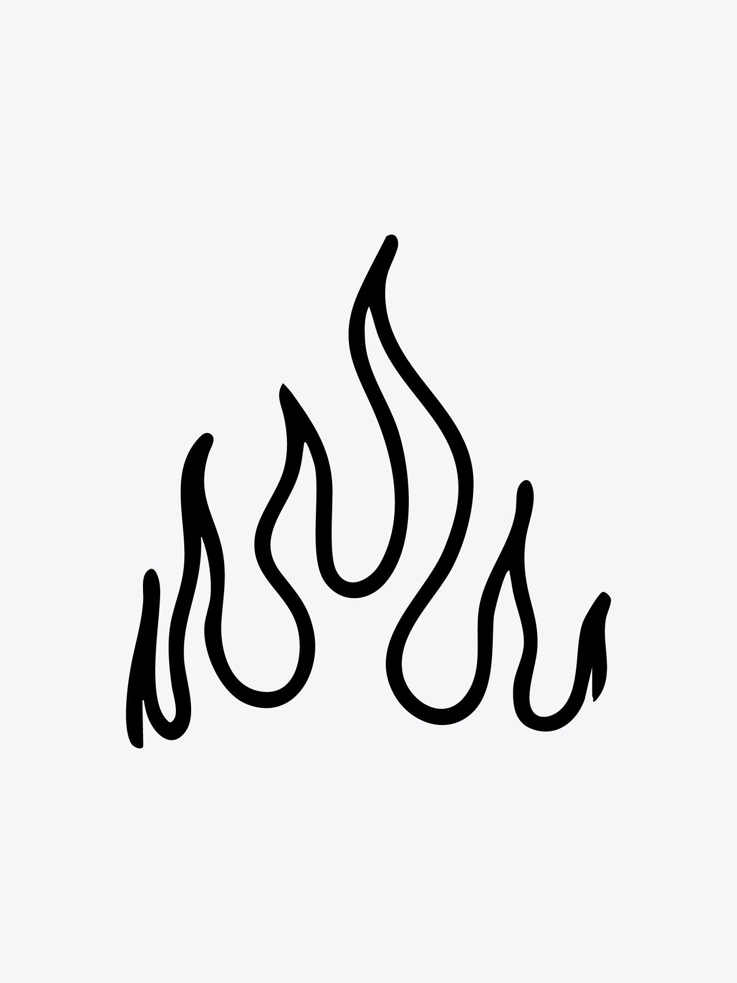 Small Flame temporary tattoo