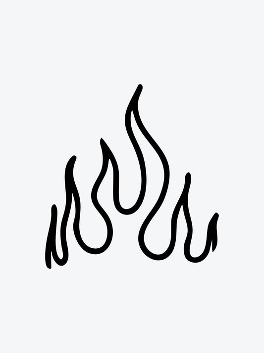 Small Flame temporary tattoo