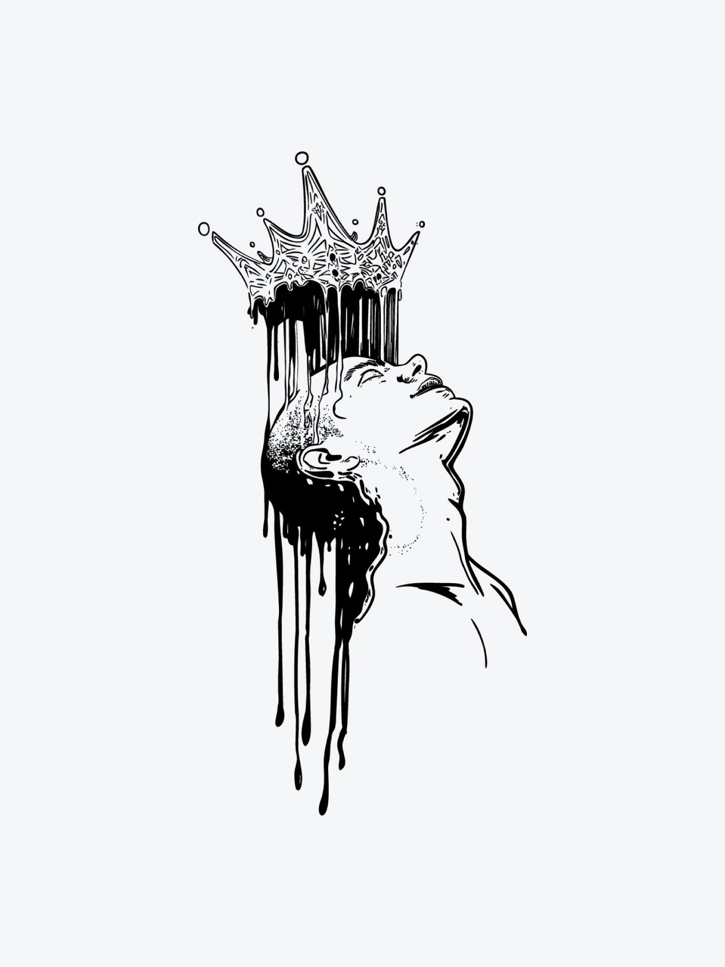 Melting Crown temporary tattoo