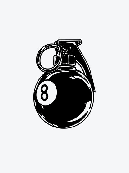 8 Ball temporary tattoo