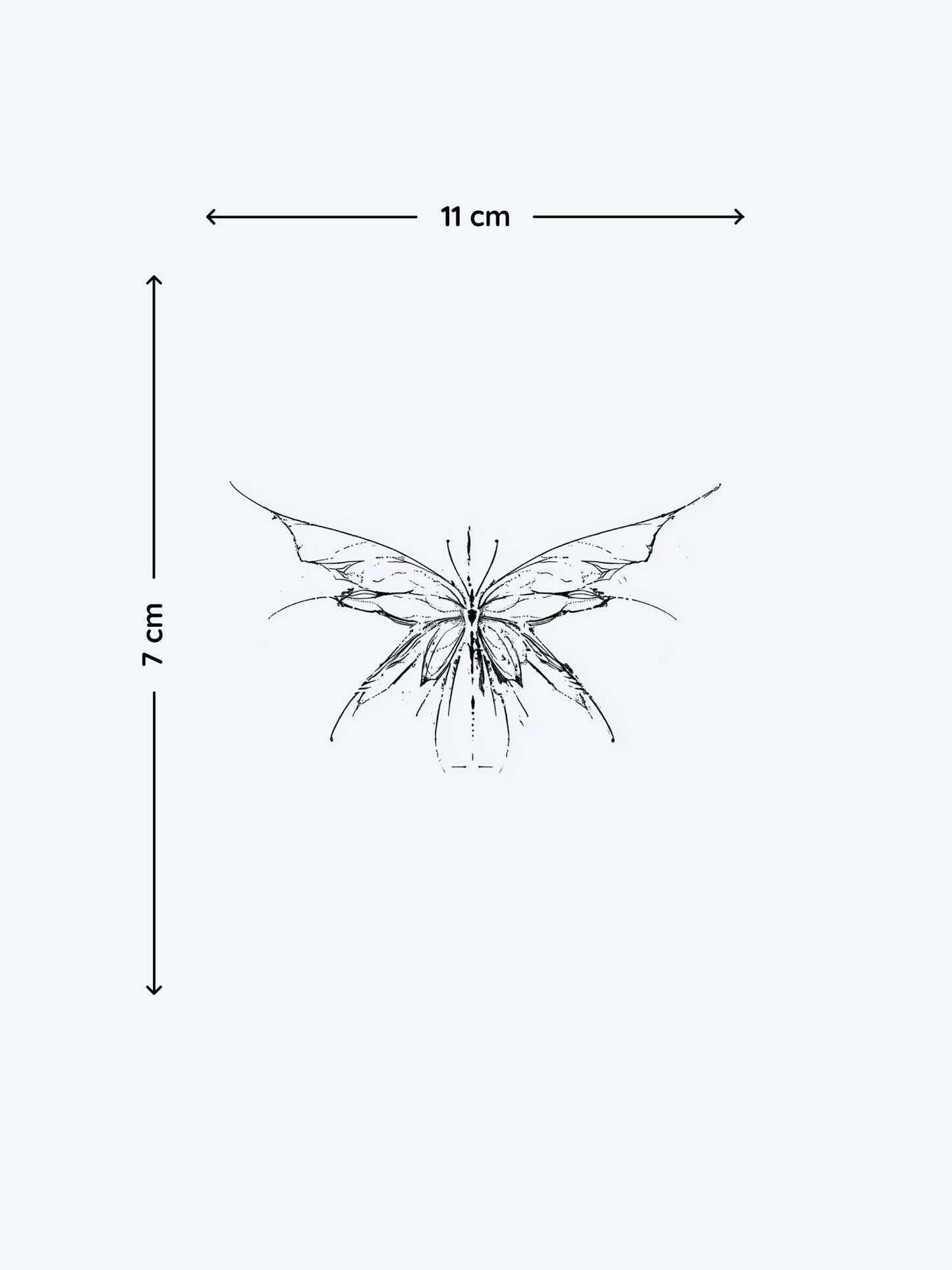 Butterfly Trash temporary tattoo