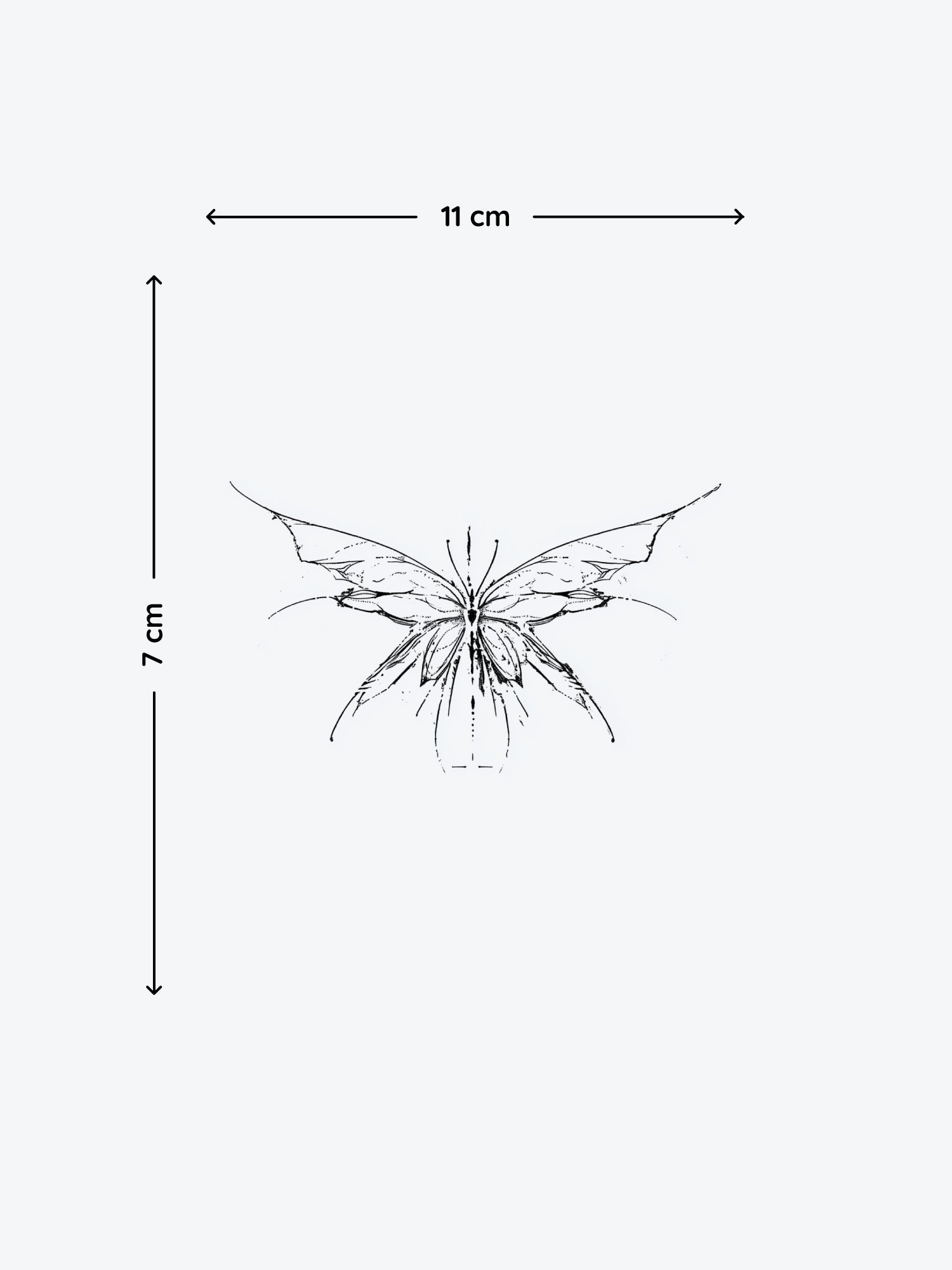 Butterfly Trash temporary tattoo