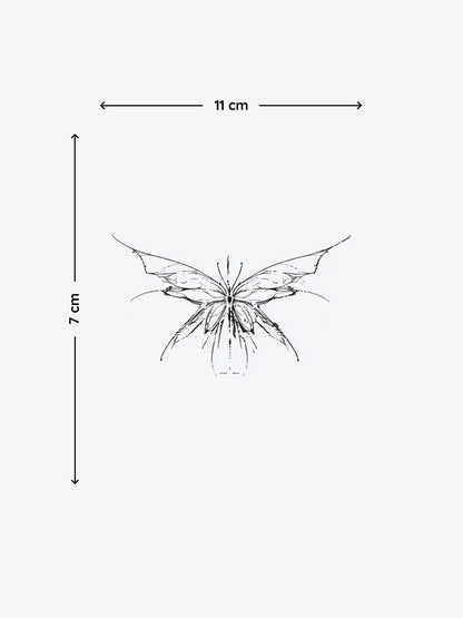 Butterfly Trash temporary tattoo