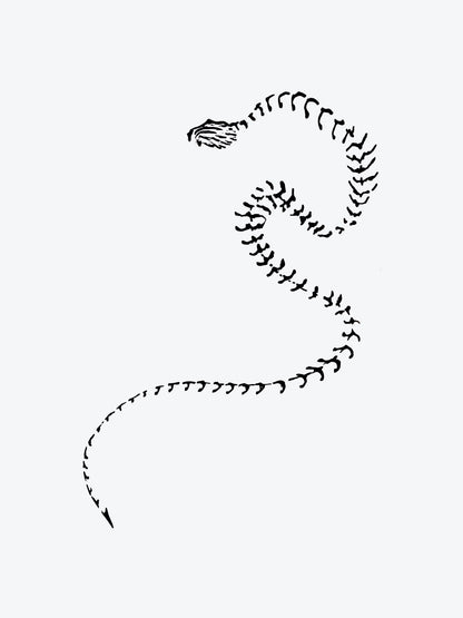 Snake Skeleton temporary tattoo