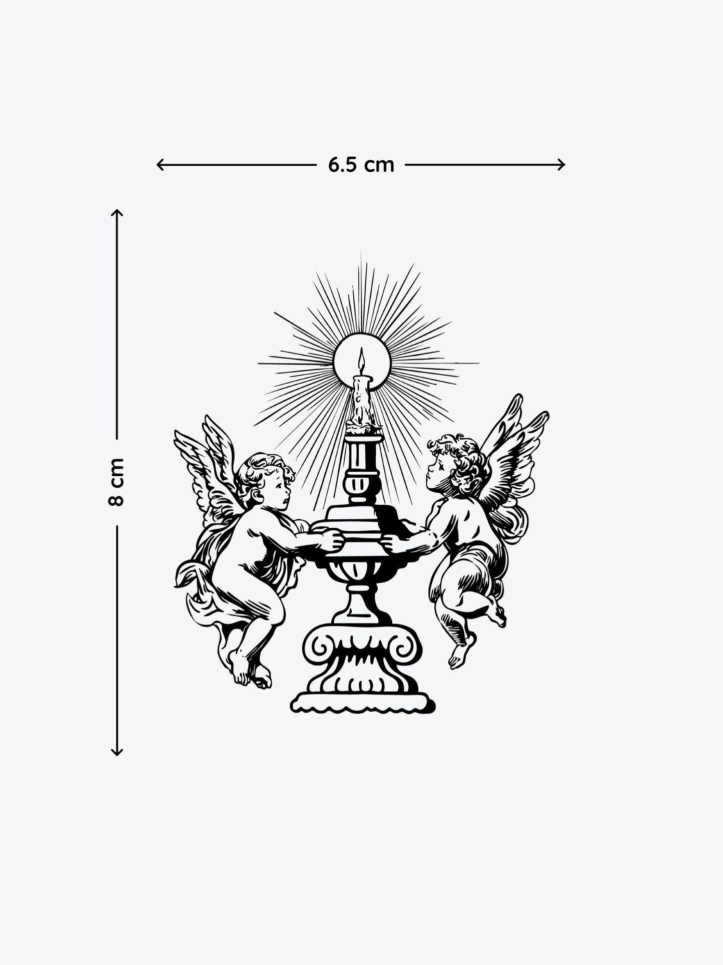 Candle Angels temporary tattoo