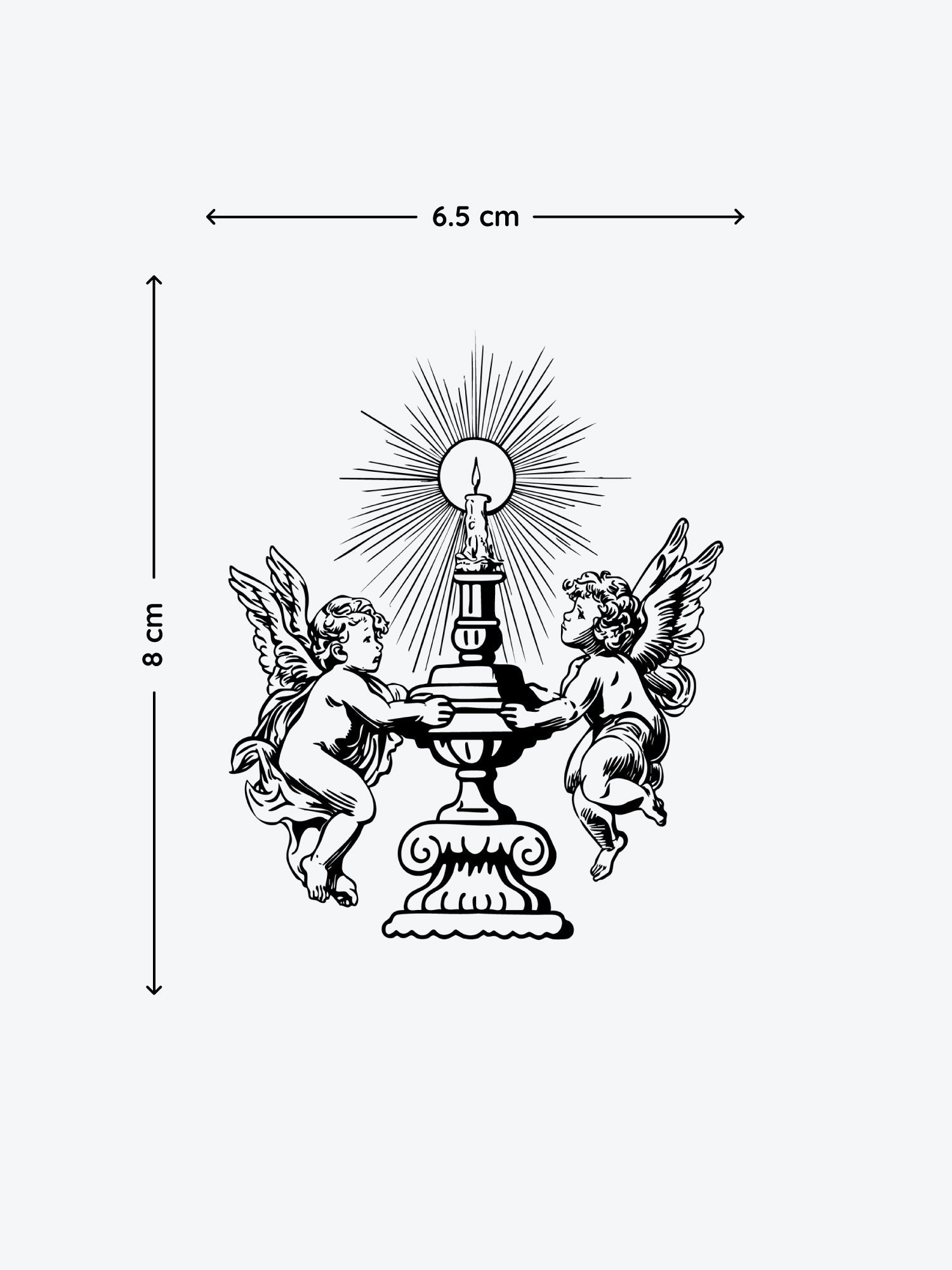 Candle Angels temporary tattoo