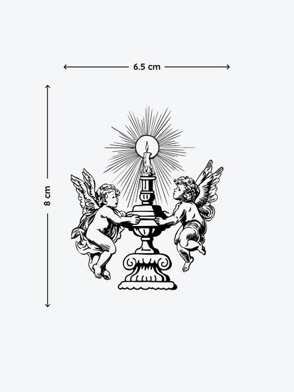 Candle Angels temporary tattoo