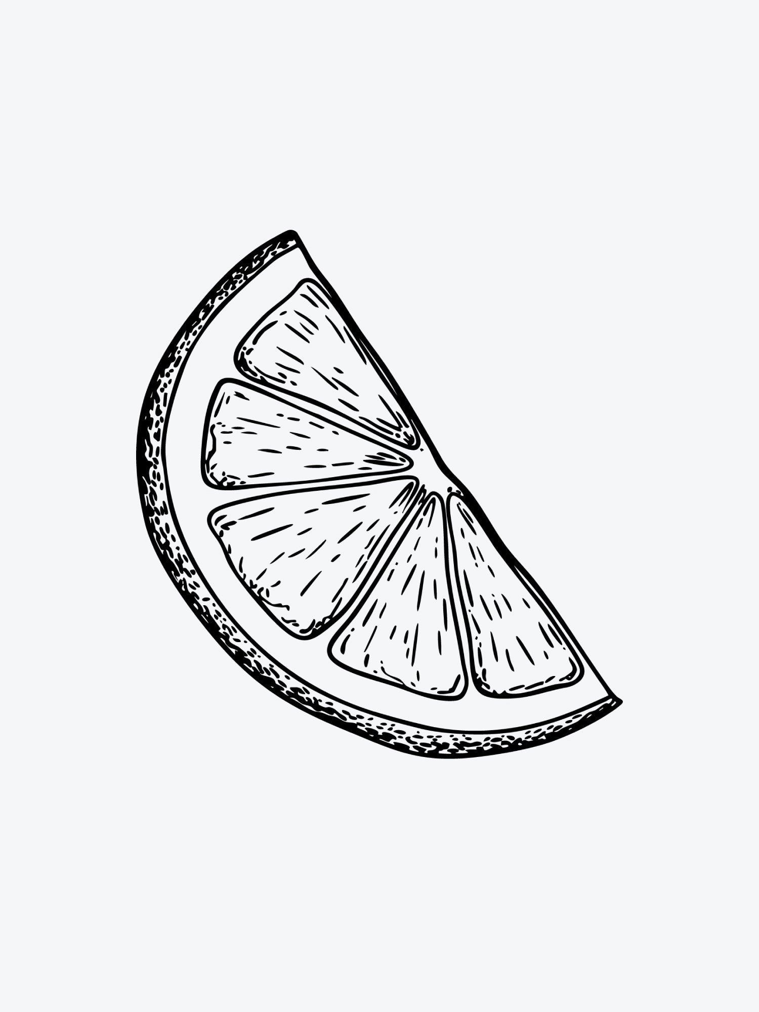 Lemon temporary tattoo