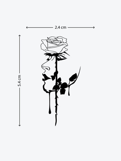 Licking Rose temporary tattoo