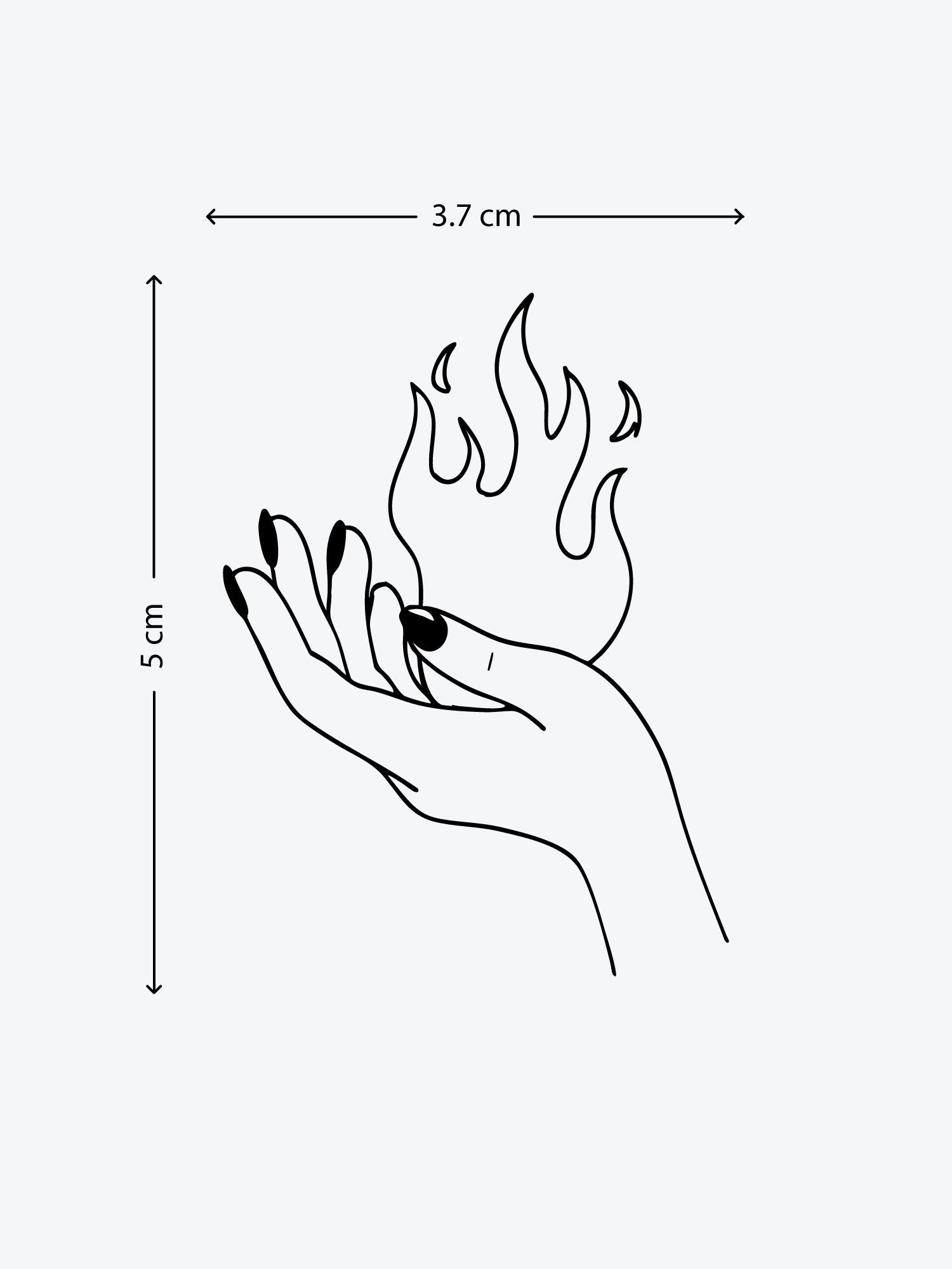 Hold the Fire temporary tattoo