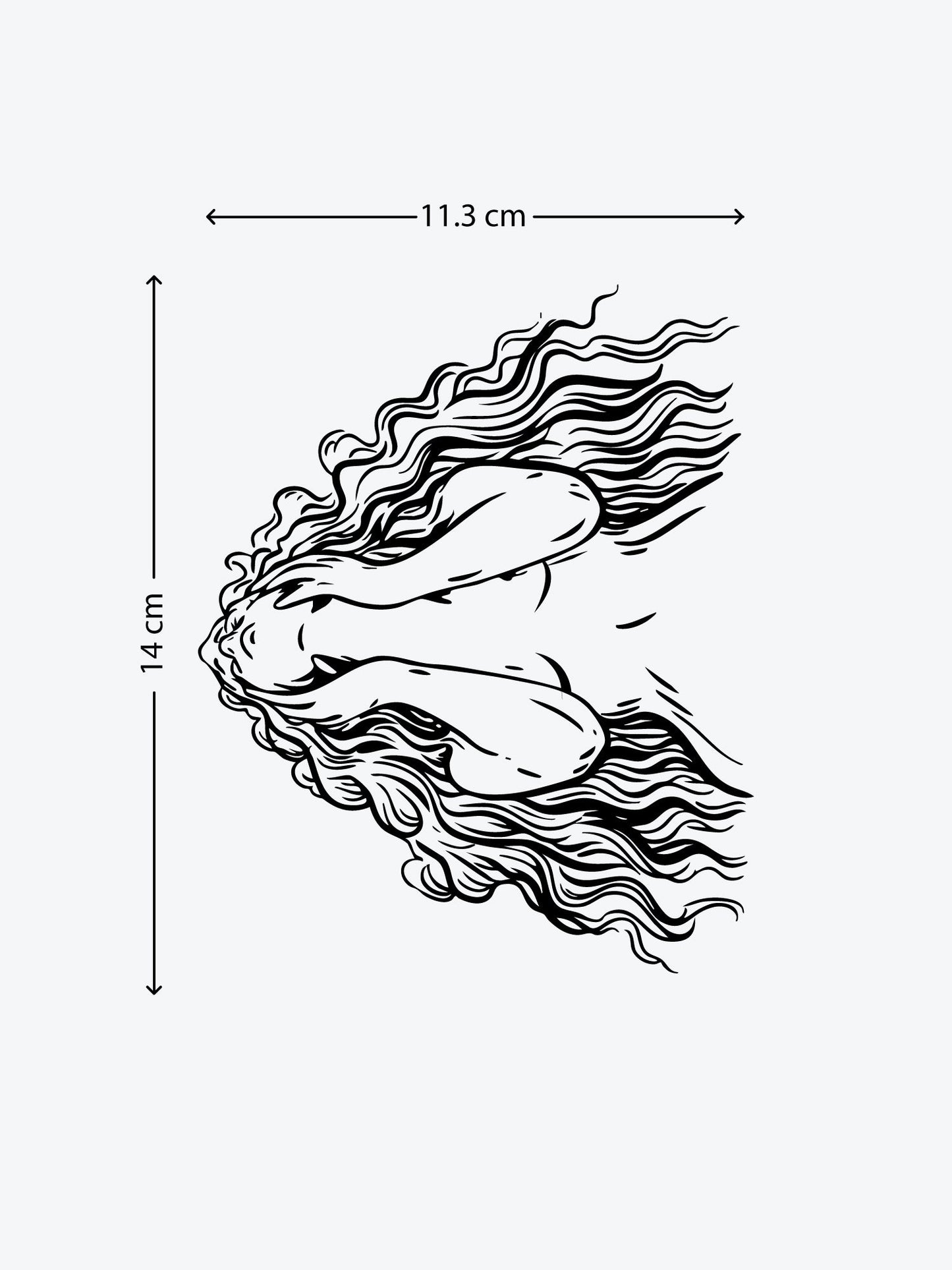 Sketch Shakira temporary tattoo