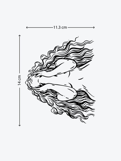 Sketch Shakira temporary tattoo
