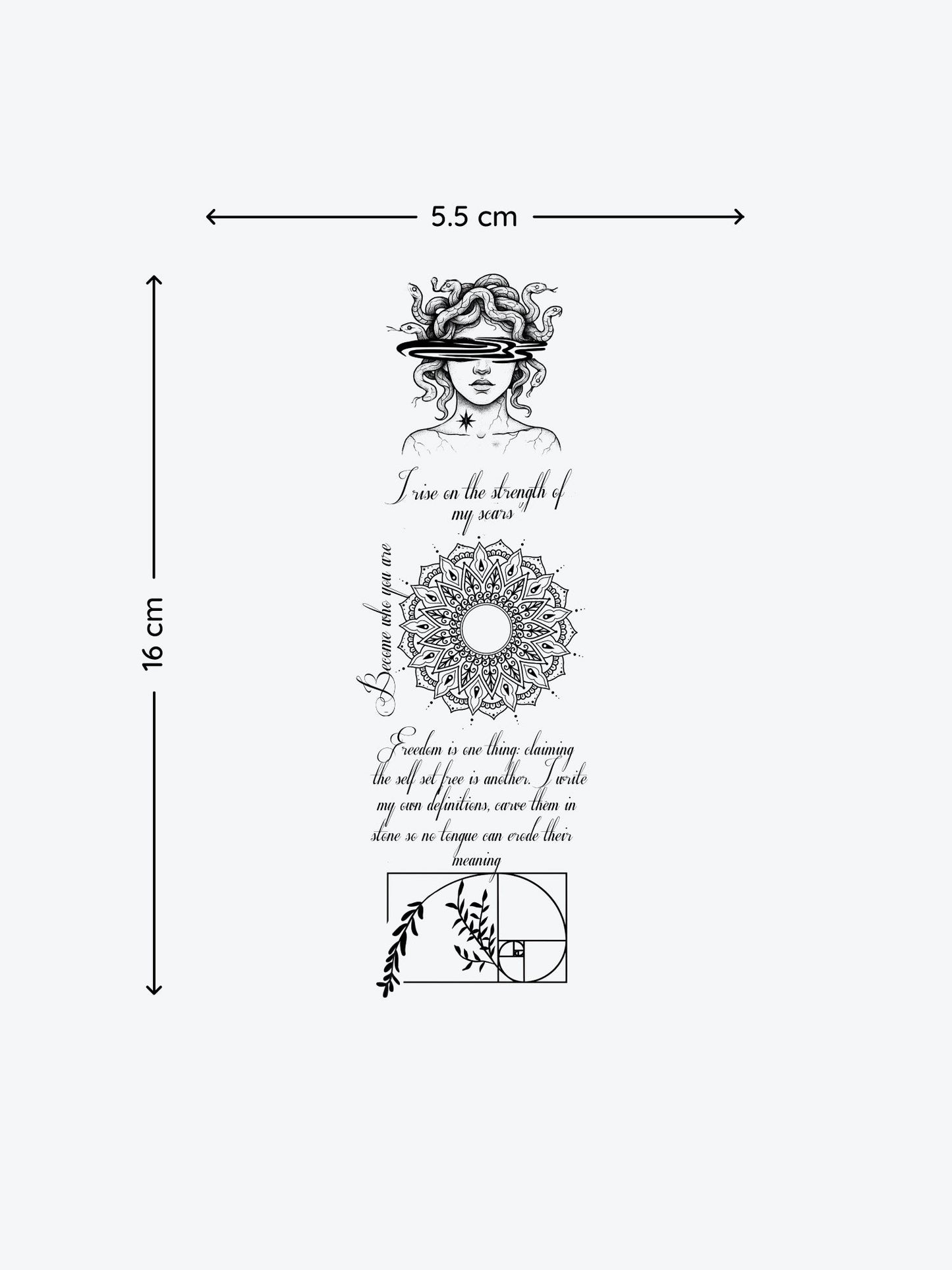 Medusa Artwork temporary tattoo
