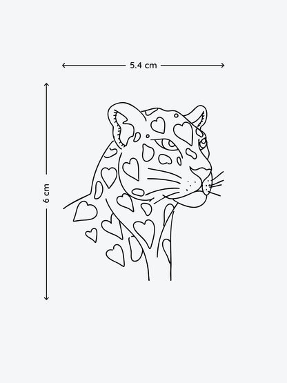 Flirty Leopard temporary tattoo