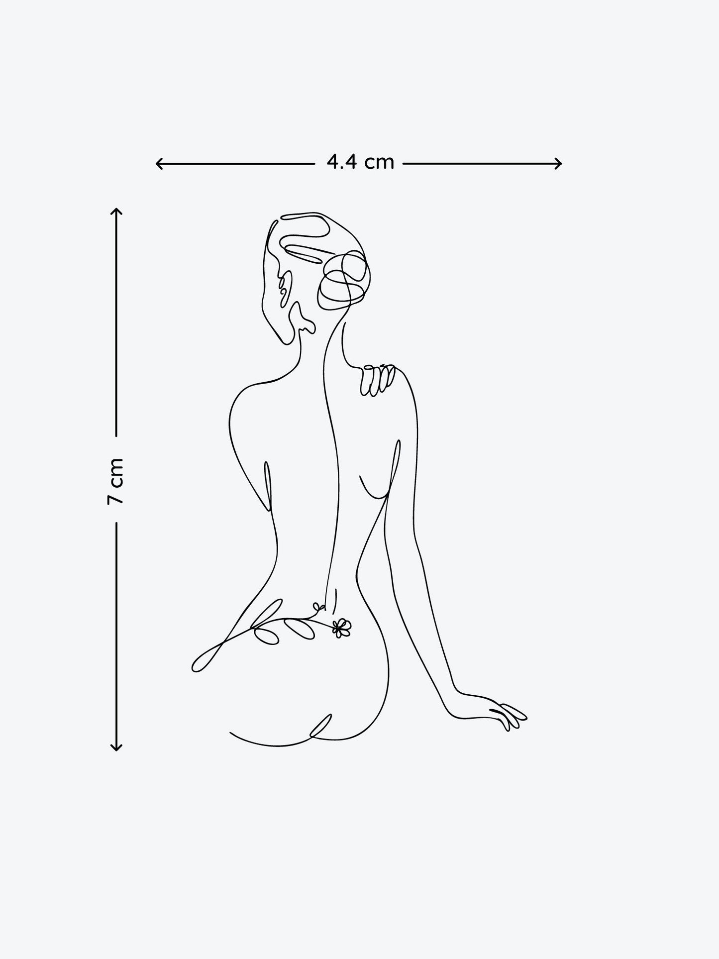 Woman Oneliner temporary tattoo