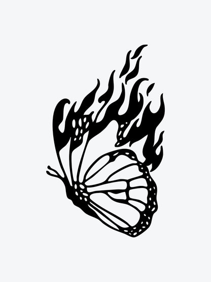 Butterfly Inferno temporary tattoo