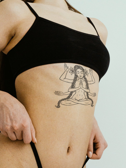 Woman Mantras temporary tattoo