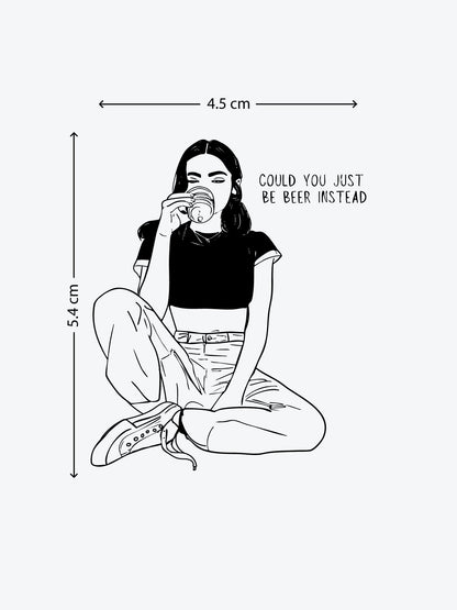 Wish you were Beer temporary tattoo