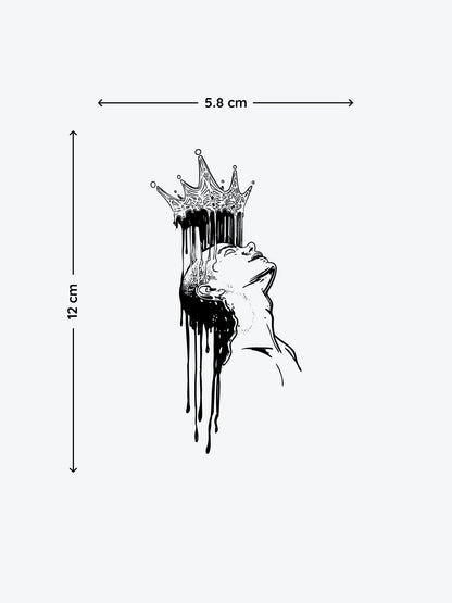 Melting Crown temporary tattoo
