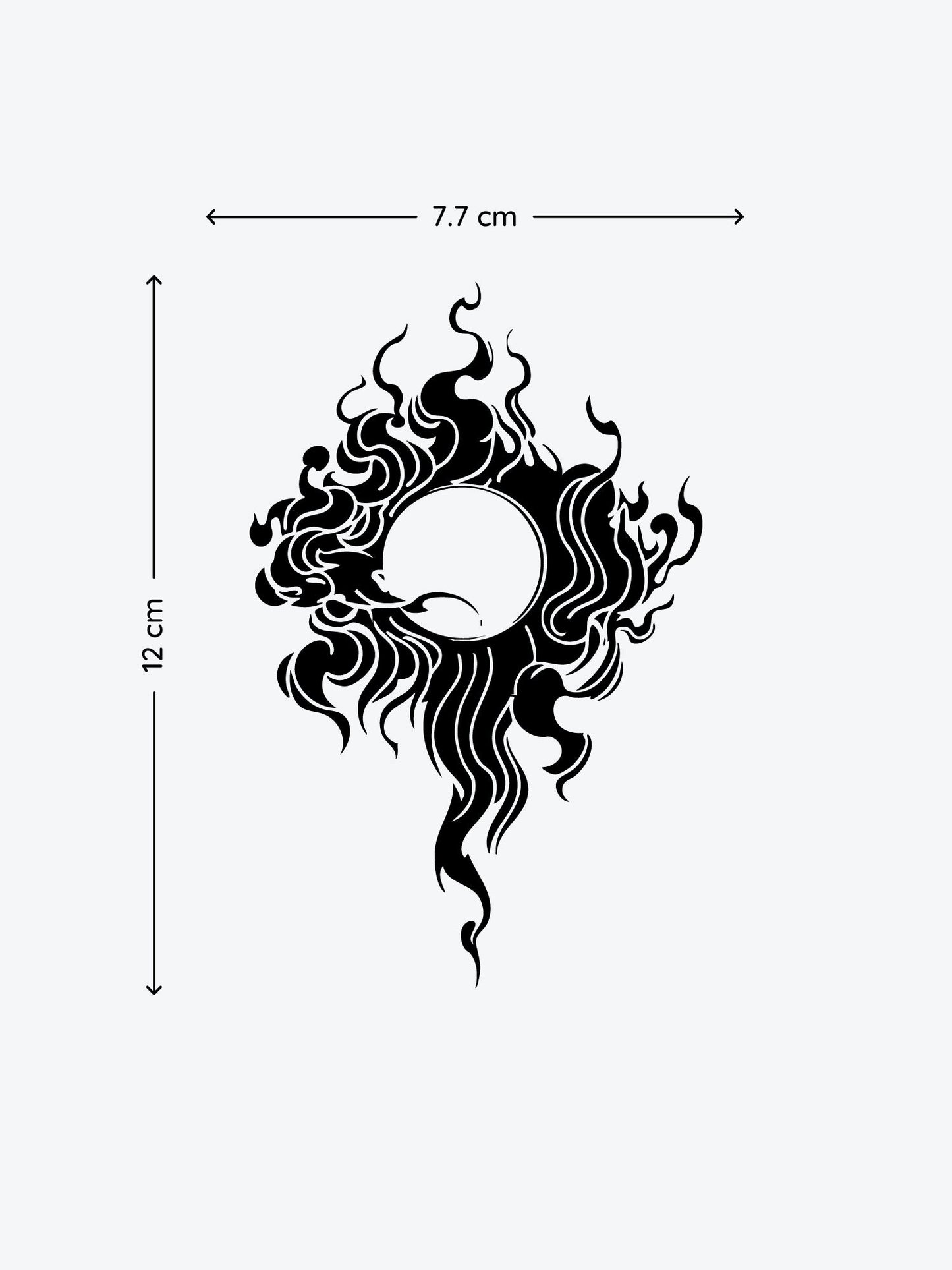 Smoking Sun temporary tattoo