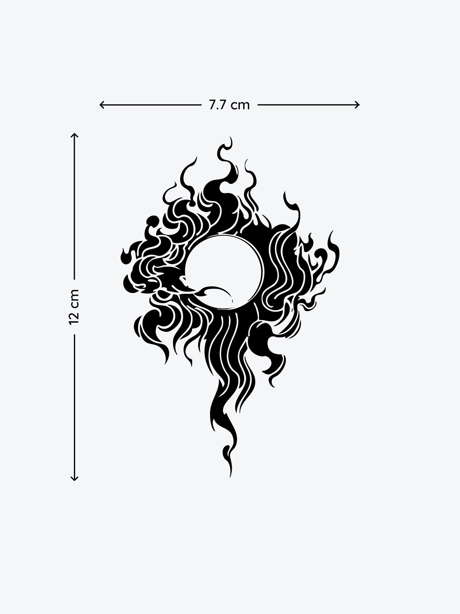 Smoking Sun temporary tattoo