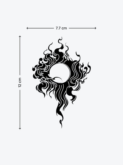 Smoking Sun temporary tattoo