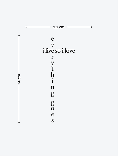 I Live So I Love (Right Hand) temporary tattoo