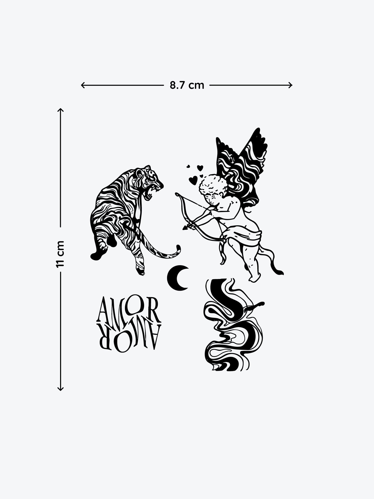 Fluid Contemporary Bundle(4 Tattoos) temporary tattoo