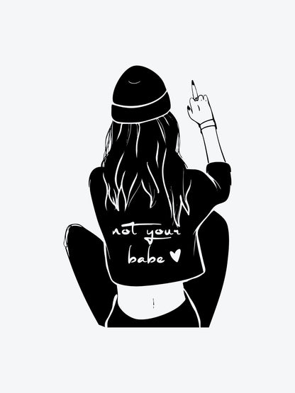 Not Your Babe temporary tattoo