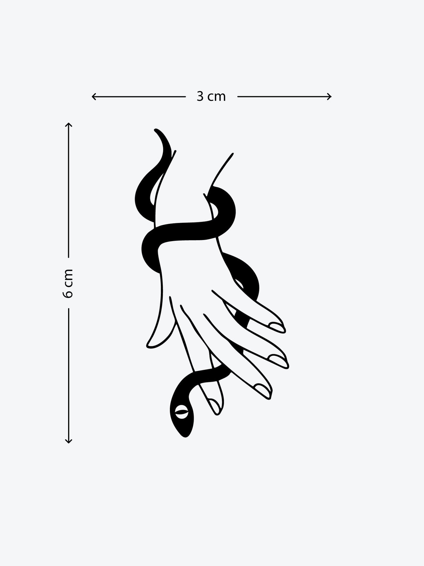 Snake Hand temporary tattoo