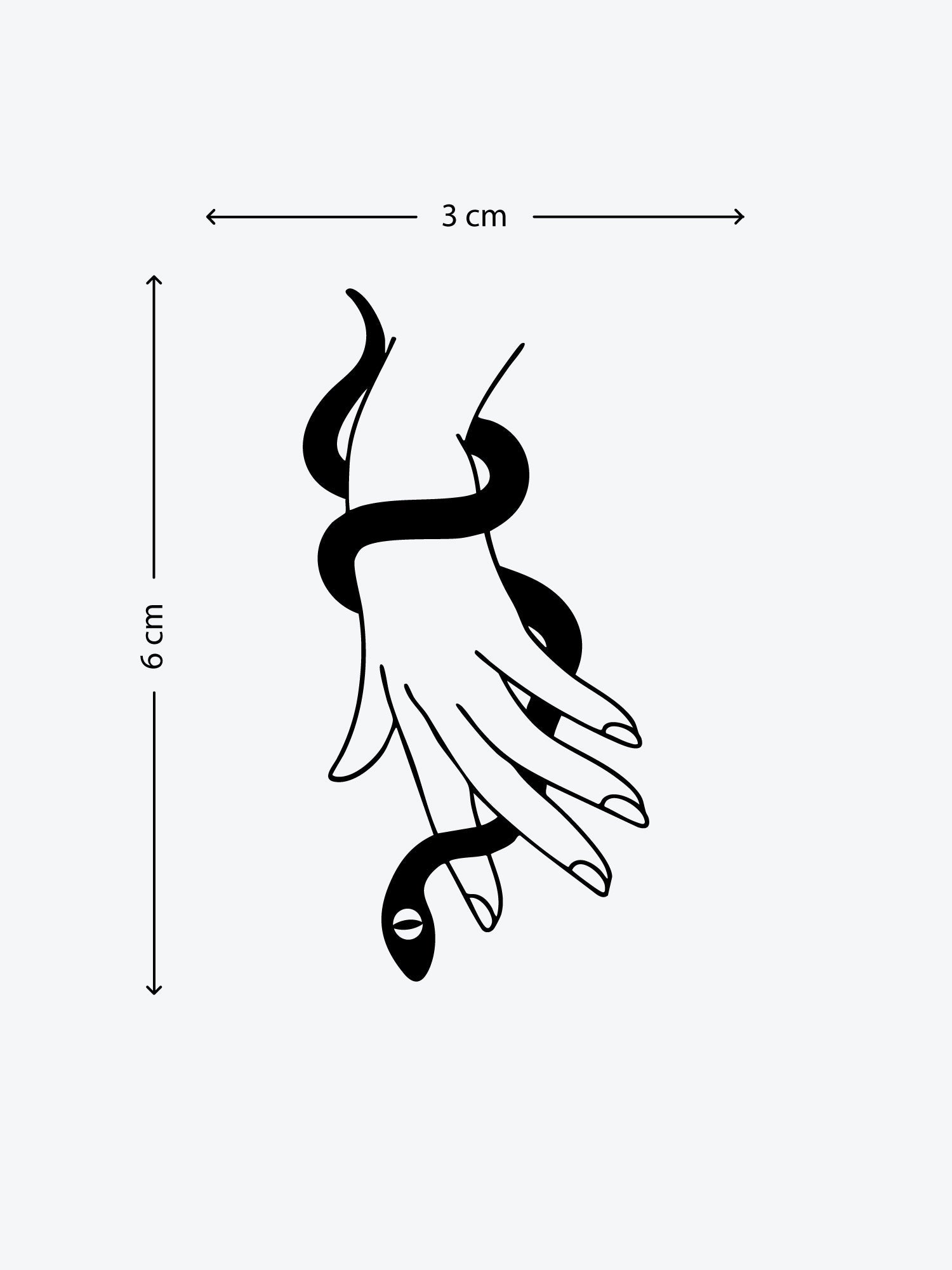 Snake Hand temporary tattoo
