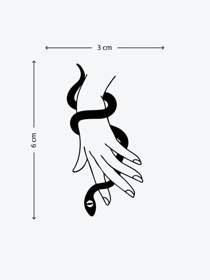Snake Hand temporary tattoo