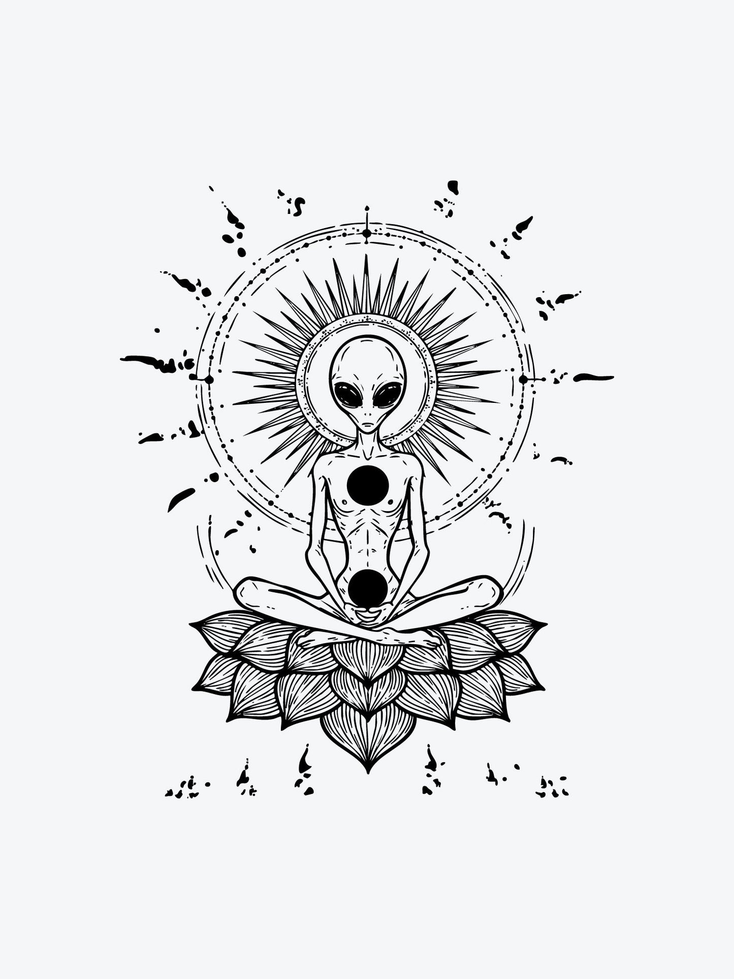 Alien OM by Mr B temporary tattoo