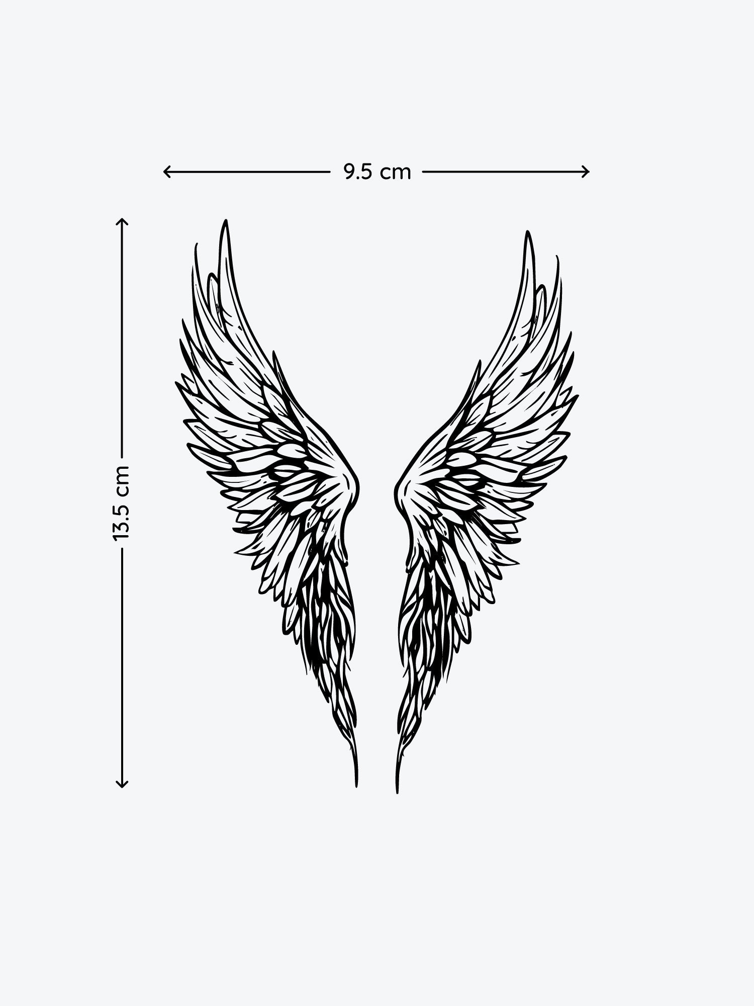 Angel Wings temporary tattoo