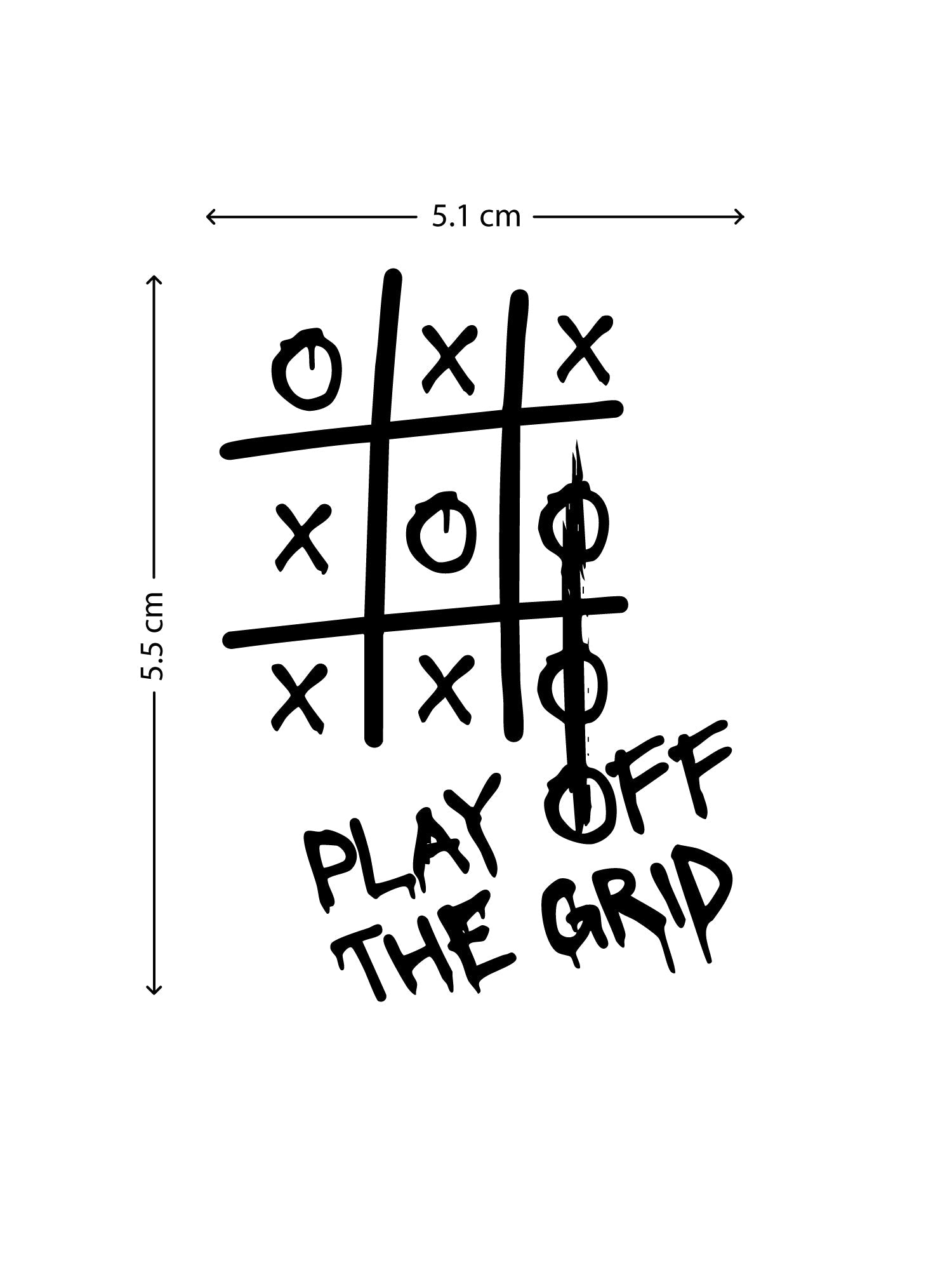 Think Outside The Box temporary tattoo