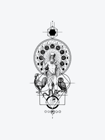 Zodiac Sculpture temporary tattoo