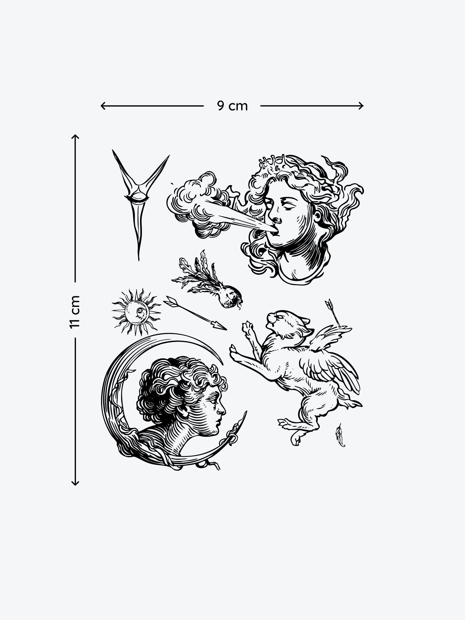 Myth Bundle(5 Tattoos) temporary tattoo