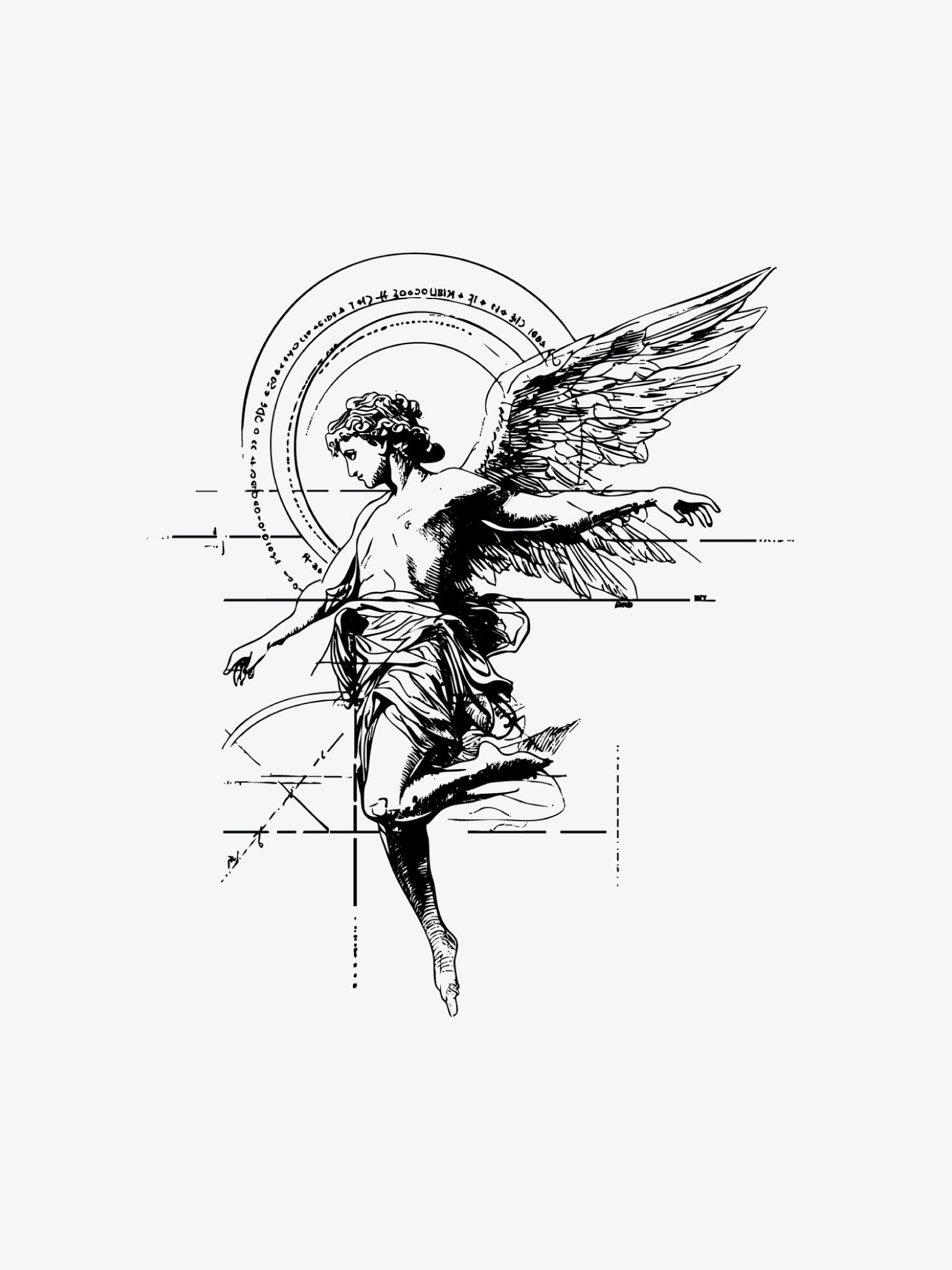 Angel Circle temporary tattoo